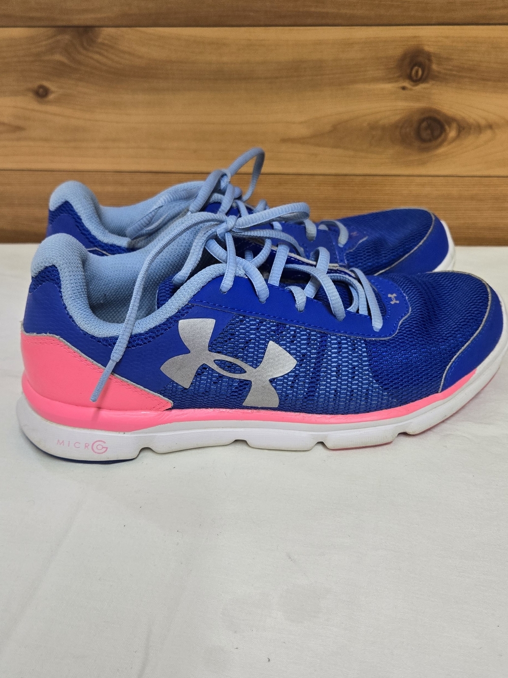 Under Armour Kids' Blue & Pink Athletic Sneakers
